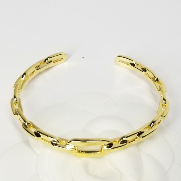 NEW Chain Links Open Cuff Bracelet Bangle - Picture 8 of 13